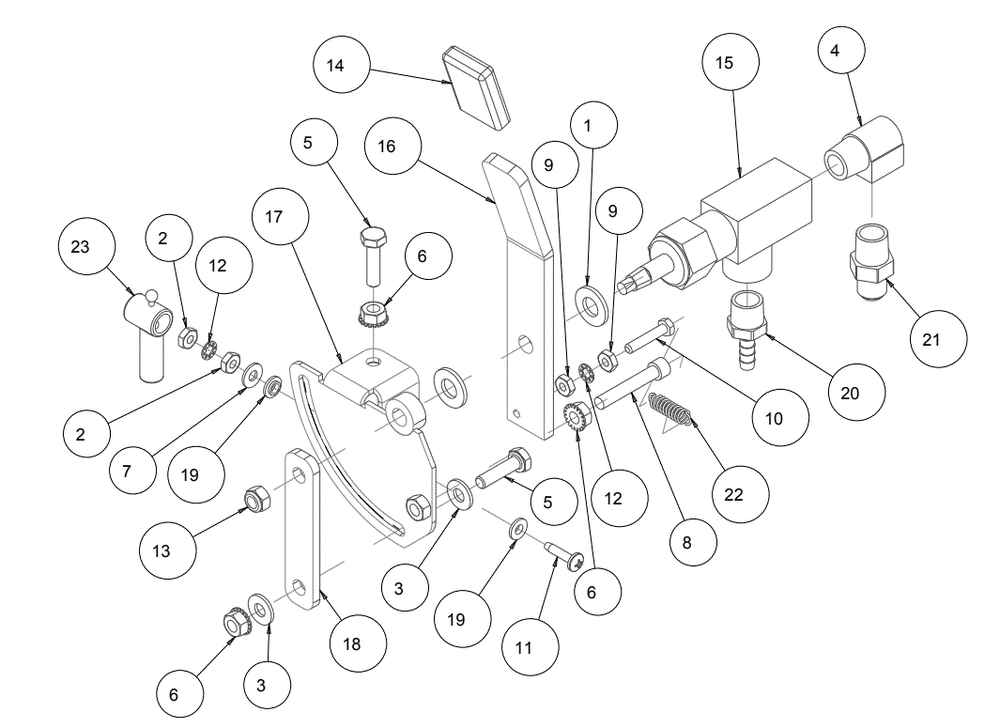 Section 22 Diagram and Parts List for MK-4020KBG 167420-20G MK Diamond Concrete Saw